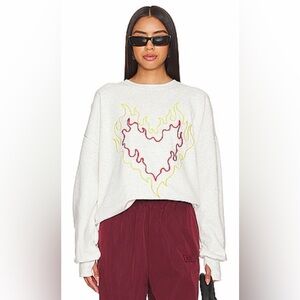 The Laundry room X Free People- Burn Heart - Jump Jumper - Pebble Heather